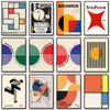 Bauhaus Exhibition Poster Minimalist Interior Canvas Painting Vintage Modern Print Wall Art Picture for Room Home Decoration