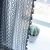 Hand-Crochet Blackout Sheer Curtains - Vintage Openwork Drapes with Rustic Charm for Bay Window & Cottage Style Homes (Balcony/Living Room)