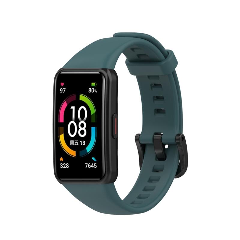 Силиконовый ремешок для умных часов Honor Band 6, сменный ремешок-браслет, водонепроницаемый, защищает от пота.