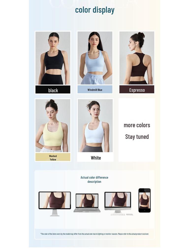 Женский летний утягивающий топ-бра для йоги с гоночной спинкой и нагрудными вкладышами - Красивый дизайн спины