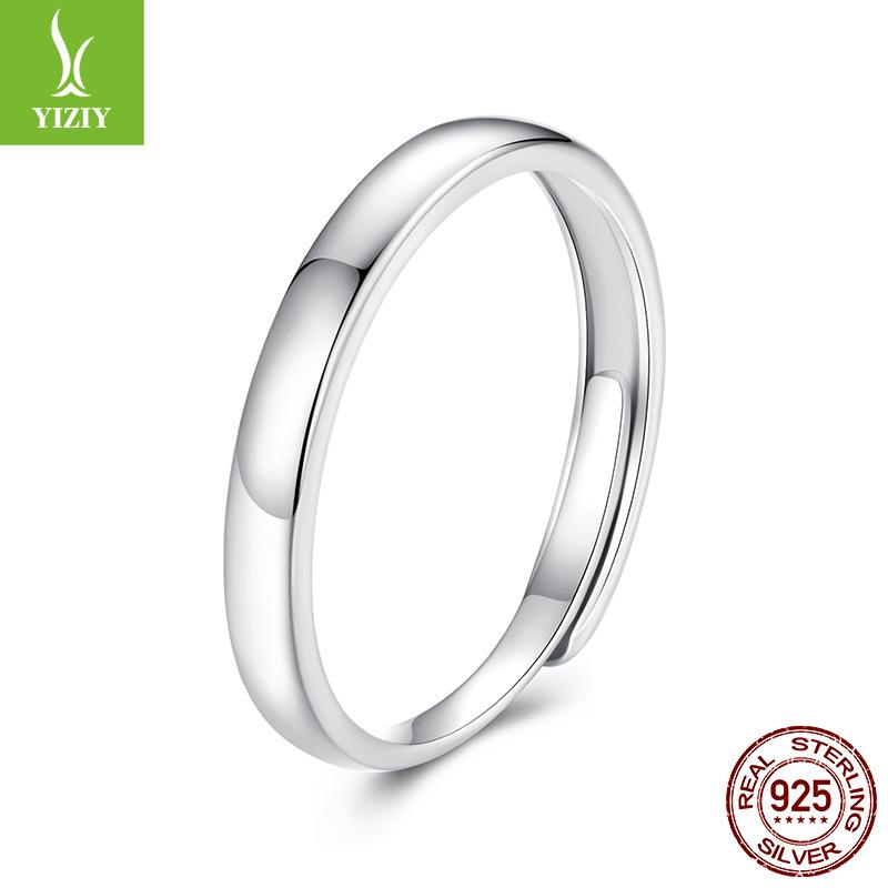 Couple Ring Of Light, Electroplated S925 Sterling Silver Simple Fashion Men'S And Women'S Open Ring Batch Jewelry Bsr649