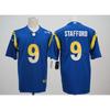 Mens Loose Fit Cotton Blend Hoodie Los Angeles Rams Football Team Number 17 12 10 16 99 Fans Sportswear Round Neck Sweatshirt
