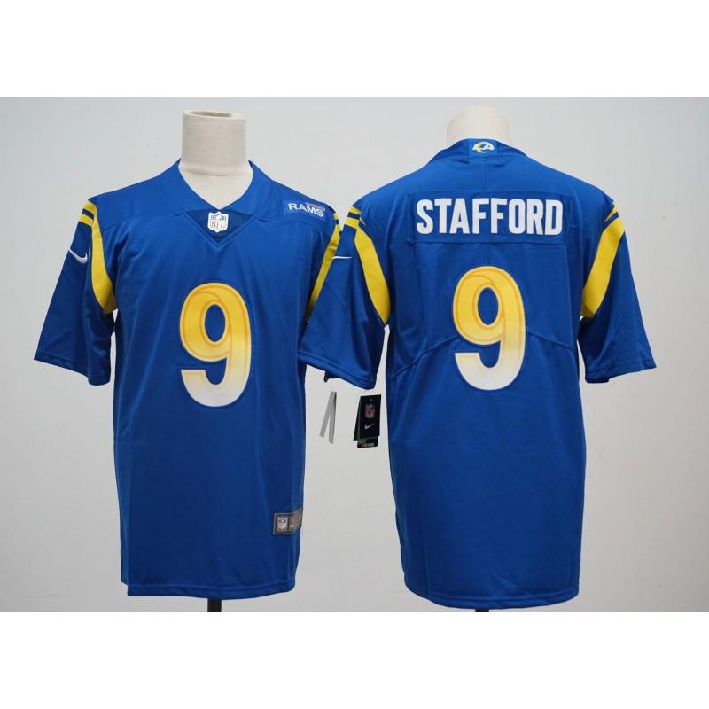 Mens Loose Fit Cotton Blend Hoodie Los Angeles Rams Football Team Number 17 12 10 16 99 Fans Sportswear Round Neck Sweatshirt
