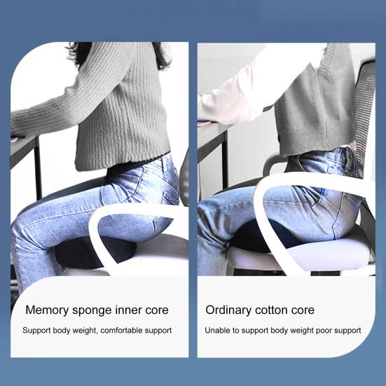 Подушка сиденья из пены с эффектом памяти, эргономичная подушка для стула, удобная подушка для поддержки осанки для домашнего офиса