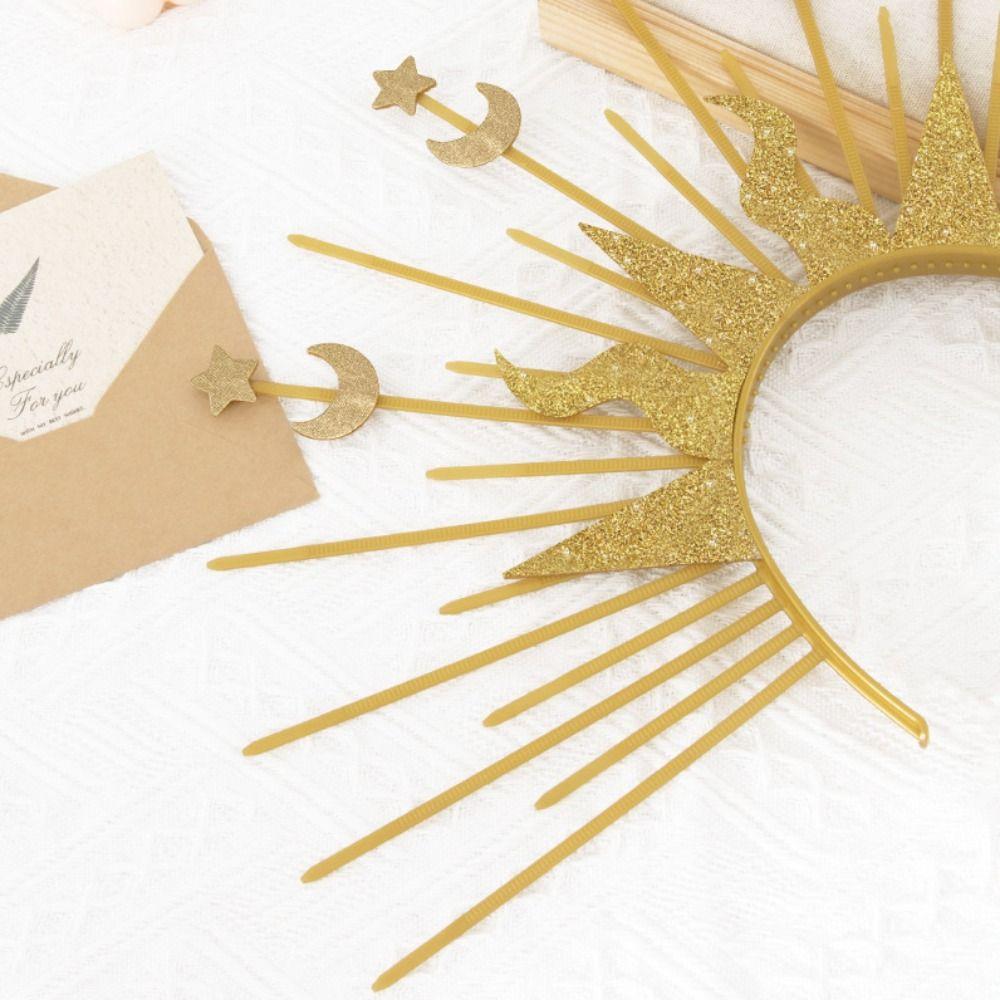 Sun God Halo Headband Star Tiara Headdress Fashion Halloween Headband Ladies/Girls