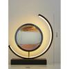 LED Moving Sand Art Table Lamp 3D Sandscape Hourglass Night Light 3 Color Brightness Remote Button Glass Acrylic Quicksand Decor Gift