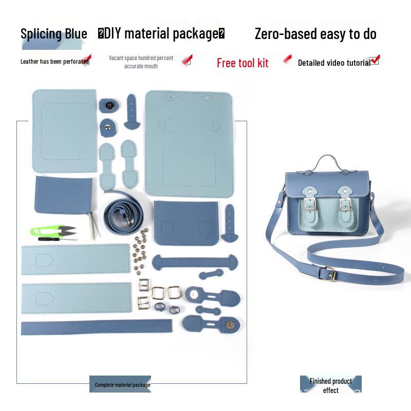 Набор для маленькой сумки кроссбоди Кембридж ручной работы: В комплекте вязальная спица, нитки и инструкция