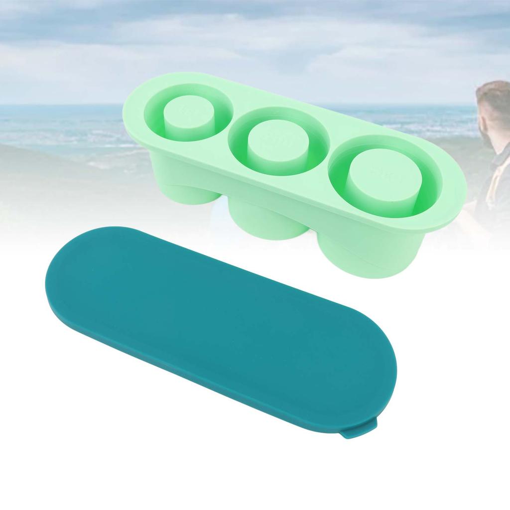 Hollow Cylinder Ice Cube Tray Quick Release Silicone High Low Temperature Resistant with Lid 3 Hollow Cylinder Ice Cube