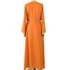 Middle Eastern Women's Clothes Solid Color V Neck Handmade Rhinestone Loose Shoulder One Sleeve Slim Fit Muslim Dress