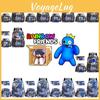 Набор рюкзака большой вместимости Roblox Rainbow Friends с сумкой для карандашей и сумкой-мессенджером