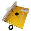 Aluminum Router Table Insert Plate W/ Miter Gauge for Woodworking Benches Table Saw Multifunctional Trimmer Engraving Machine