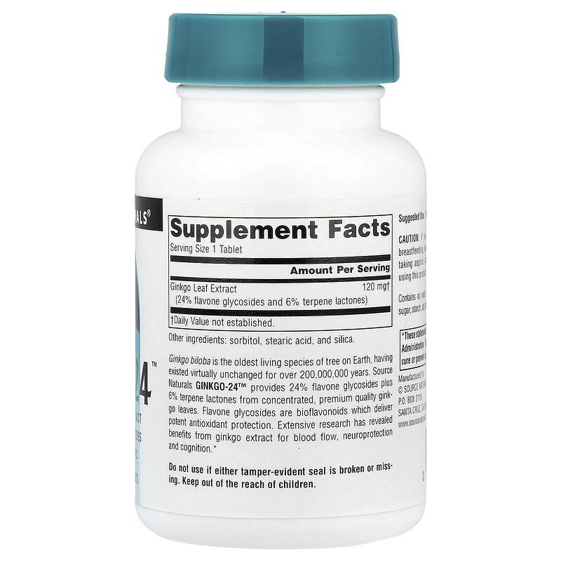 Ginkgo-24™, 120 mg, 120 Tablets