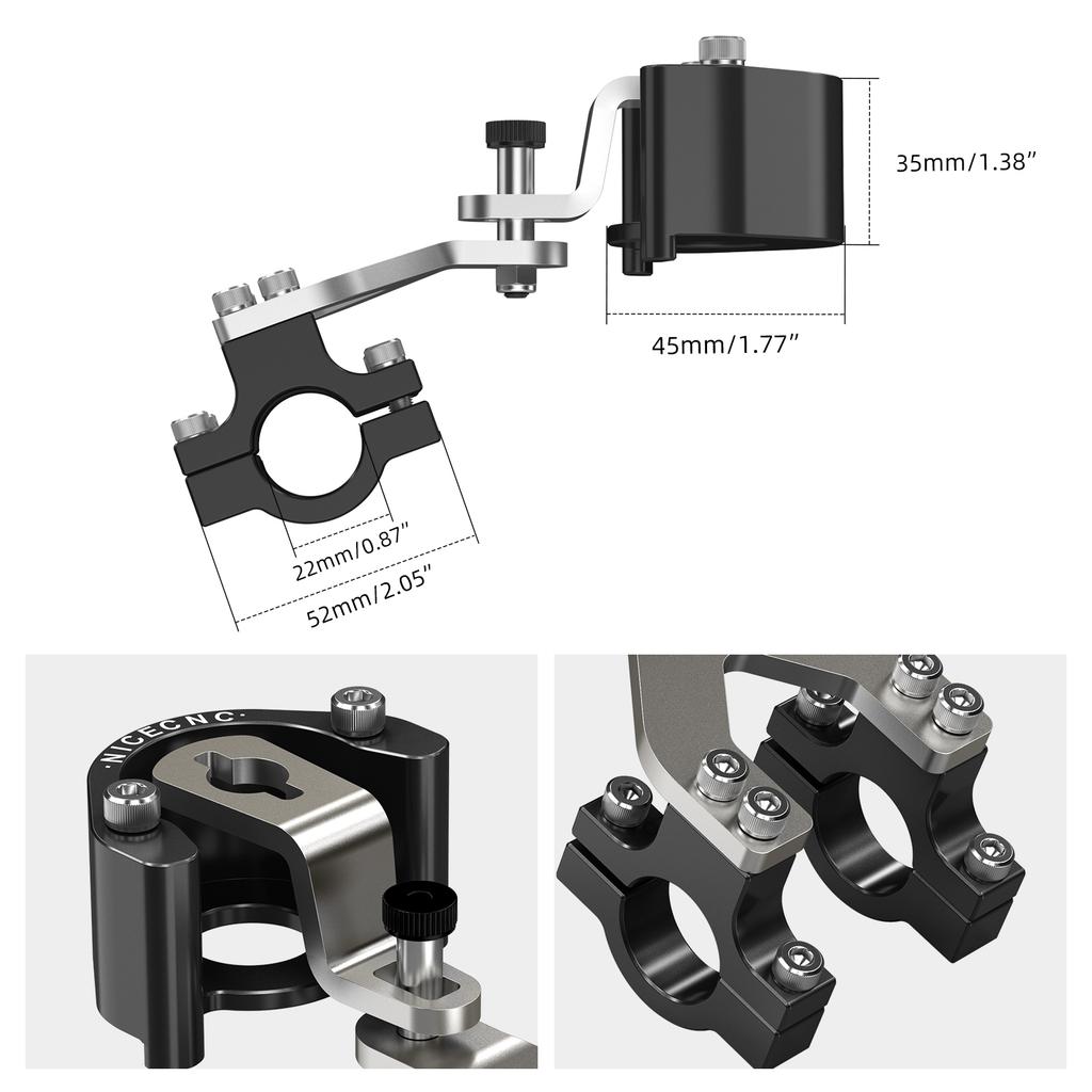 NICECNC Для Yamaha Tenere 700 T700 2019-2024 Кронштейн рулевого демпфера мотоцикла Для Yamaha Tenere 700 World Raid 2020-2023