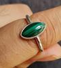 Statement Malachite Ring, Gemstone Ring, 925 Solid Sterling Silver, Handmade Jewelry, Boho Ring, Gift for Her