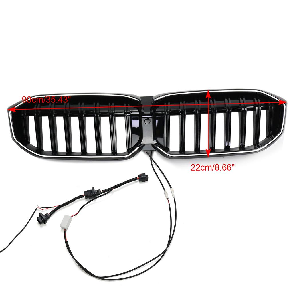 Gloss Black Front Kidney Grille Mesh Fit BMW 3 Series G20 G28 2023-2024