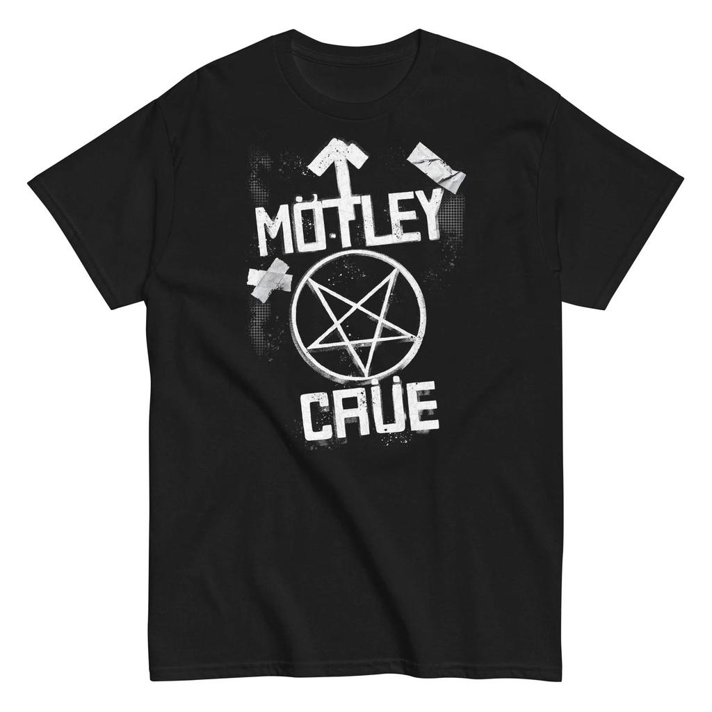 Motley Crue - Black and White Logo T Shirt