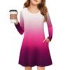 Girls' Long Sleeve Dress - Color Pocket Dress