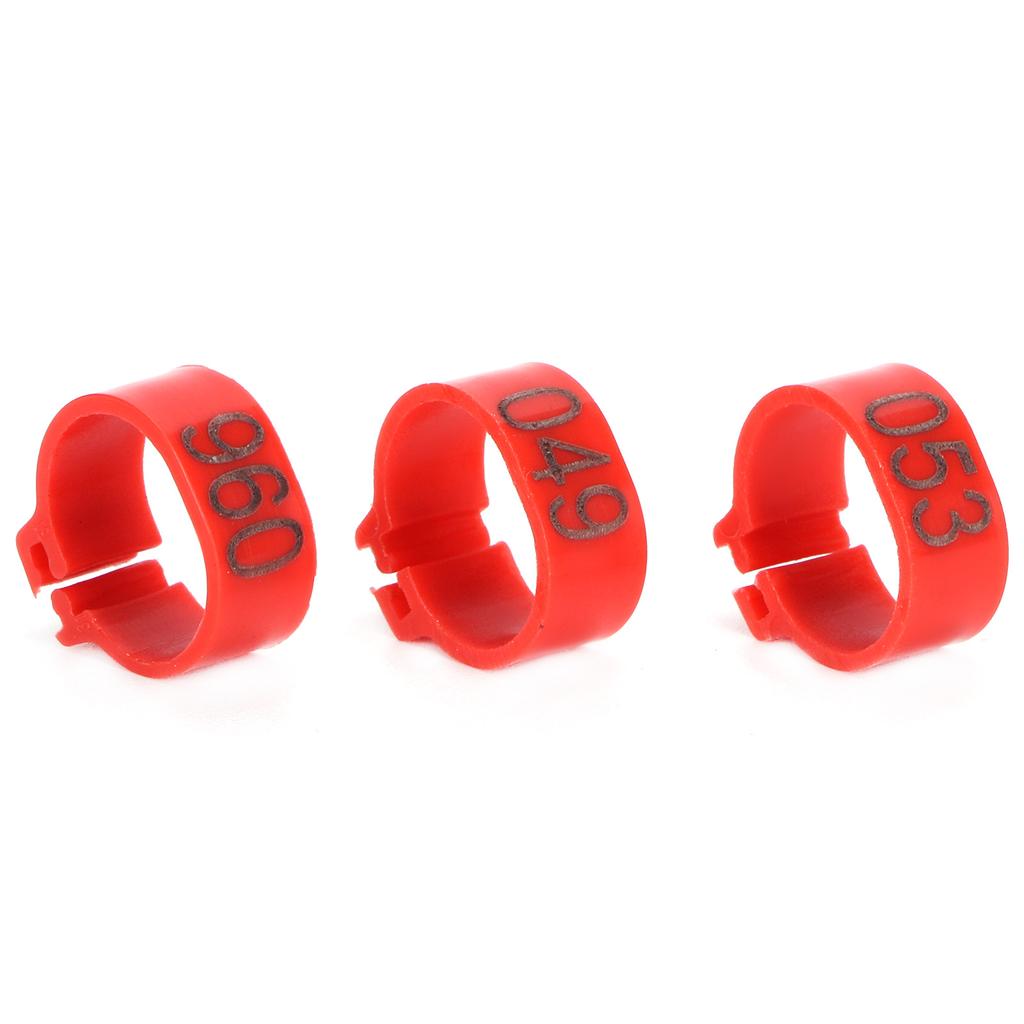 100Pcs Pigeons Identify Ring 001‑100 Numbered Poultry Leg Ring Bird Leg Bands Foot Ring