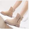 Fashion Ankle Snow Boots Women 2024 Winter Warm Fashion Designer Platform Boots Gladiator Non-slip Short Plush Flats Suede Shoes Mujer