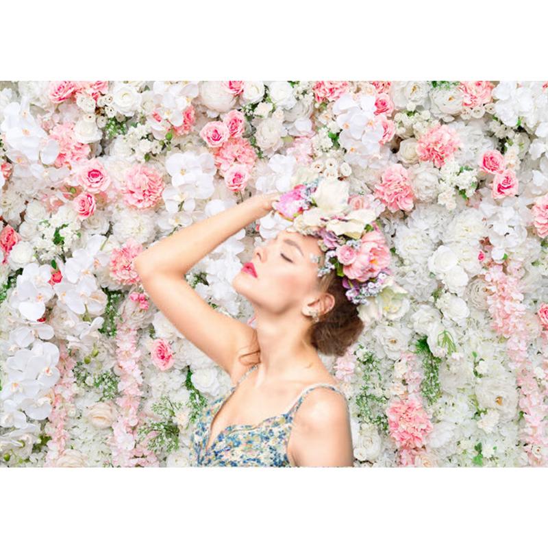 Rose Flower Wall Backdrops Wedding Birthday Floral Theme Party Background
