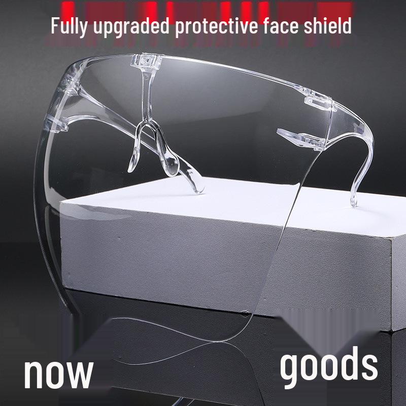 Cross-Border Anti-Fog Transparent Face Shield: Full-Face Protection Against Droplets, Oil, Wind, and Dust.