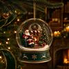 Christmas Gift for Friends Crystal Ball Style Pendant with Hanging Rope, 2D Flat Acrylic Ornaments Ornament Holiday Tree Decoration And Festive Party