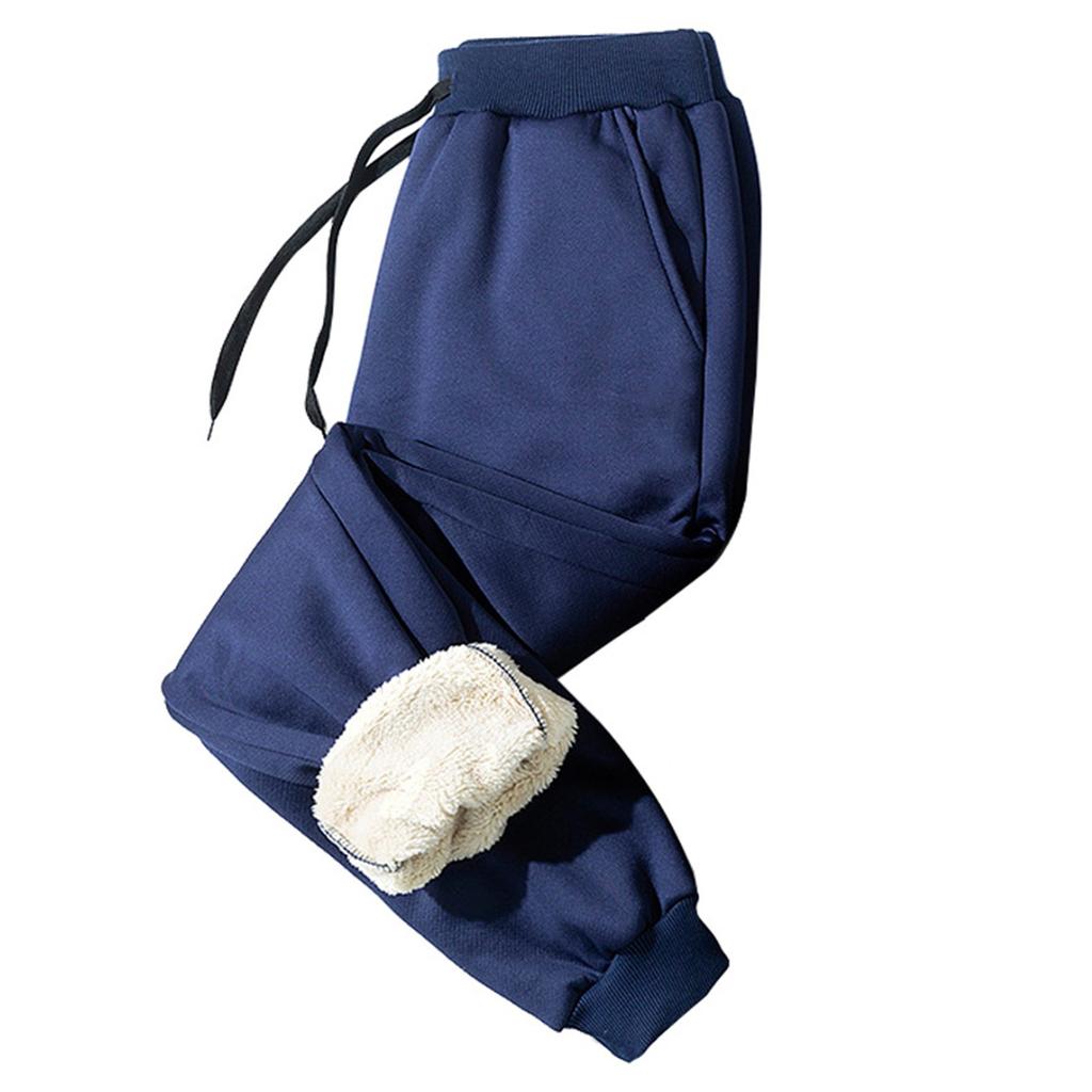 Штаны из овечьего флиса Мужские повседневные брюки Зимние спортивные брюки Мужские брюки больших размеров Мужские брюки-мешковатые корсетные спортивные штаны