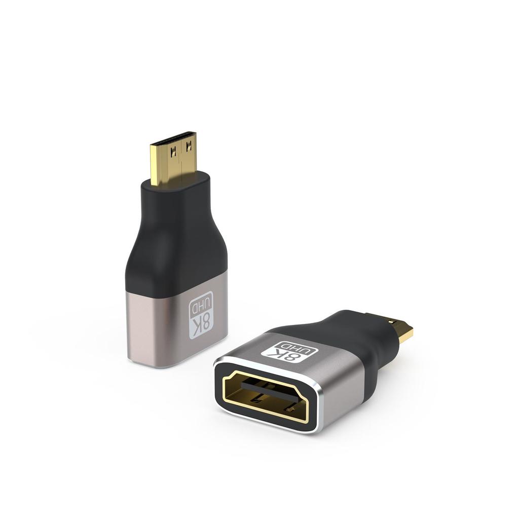 Адаптер HDMI 2.1 под прямым углом для телевизоров, компьютеров и проекторов, алюминиевый сплав