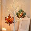 Acrylic 2D Flat Maple Leaf Suncatcher for Window Leaves Hanging Ornament Fall Leaf Decor for Thanksgiving Winter Party Supplies