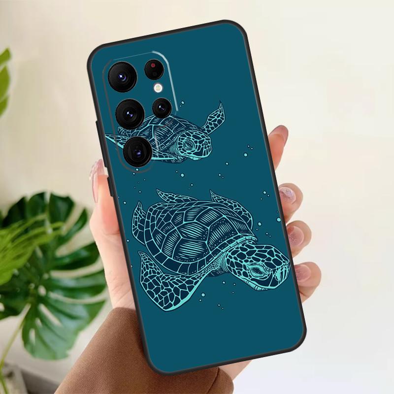 Мягкий чехол с морской черепахой для Samsung Galaxy S25 S21 S22 S23 S24 Ultra S9 S10 Plus S20 FE S24 FE Чехол для телефона