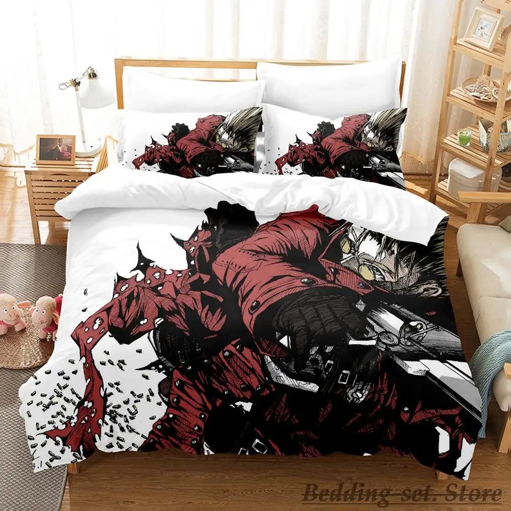 Набор постельного белья TRIGUN STAMPEDE Аниме Односпальный Полуторный Полный Queen King Размер Пододеяльник для Спальни Взрослого Ребенка