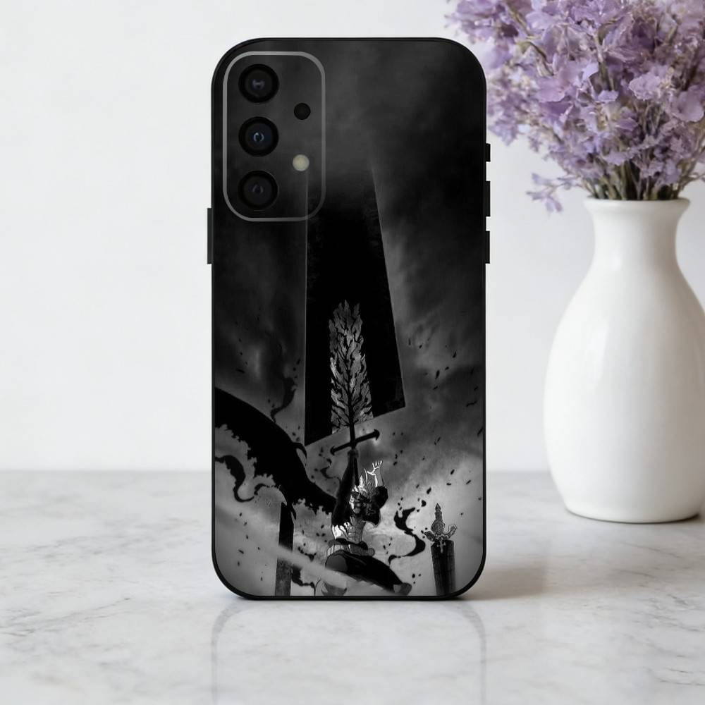 Крутая Аниме Чехол для Телефона A-Asta B-Black C-Clover Для Samsung Galaxy A73,A72,A71,A70,A53,A52,A51, Мягкий Силиконовый Черный Чехол