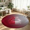 Nottingham Forest Football Printed Round Crystal Velvet Rug Soft Non Slip Floor Carpet For Bedroom Holiday Gift