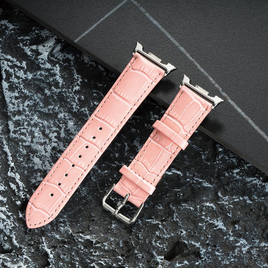 Bamboo Pattern Strap for Samsung galaxy watch 8 40 44mm /8 classic 46mm Leather band for galaxy ultra 2025/7 47mm Bracelet