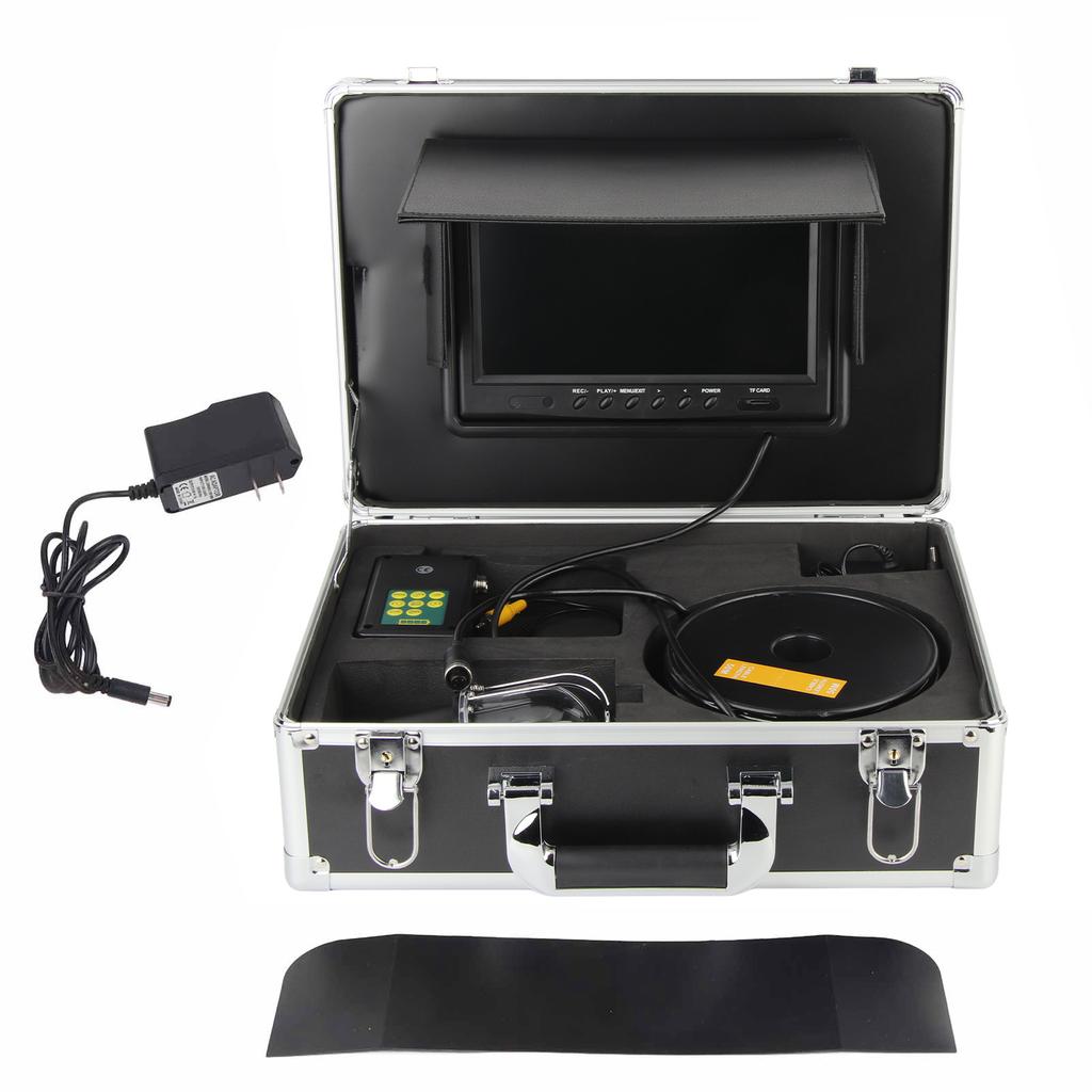 9in DVR 50m Underwater Video Camera IP68 Waterproof 20 Lamps 360 Degrees  Rotating Dome Panoramic with 16G