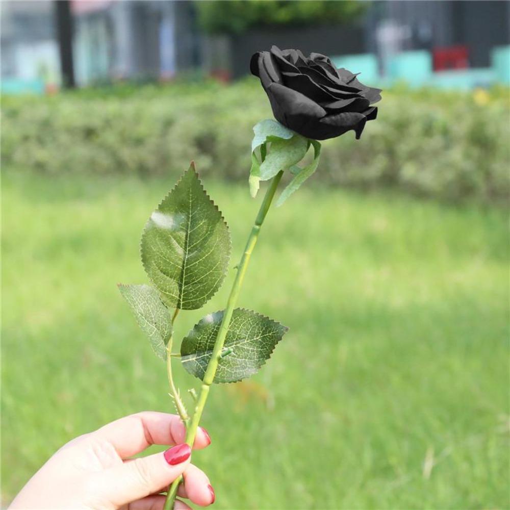 10 шт. искусственных роз из искусственного латекса Real Touch Rose Flower свадебный букет для украшения дома искусственные цветы черные розы