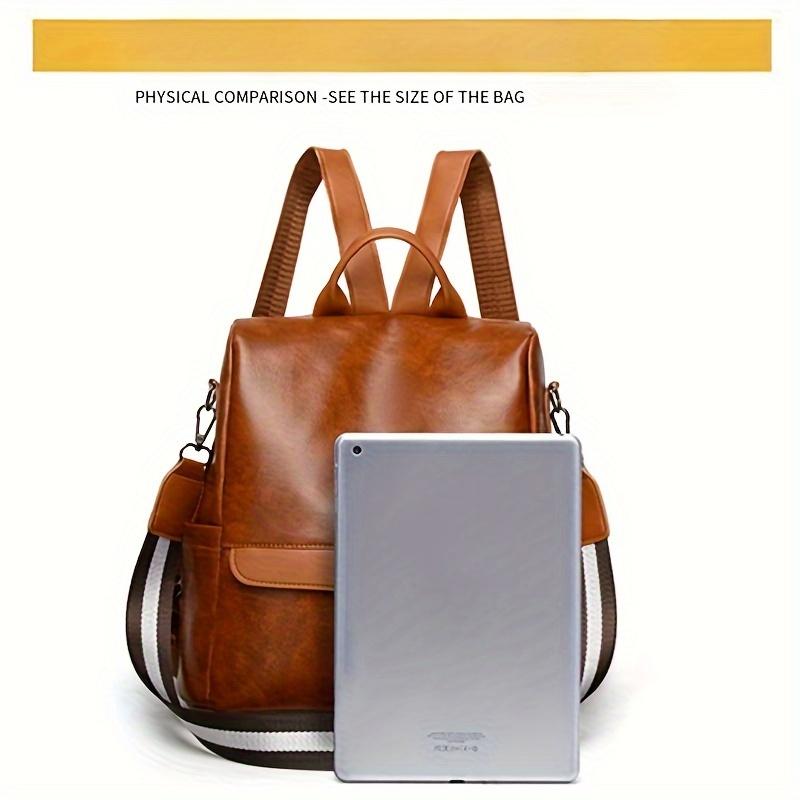 Повседневный мягкий рюкзак из искусственной кожи, портативная дорожная сумка большой емкости для кемпинга, пеших прогулок, путешествий