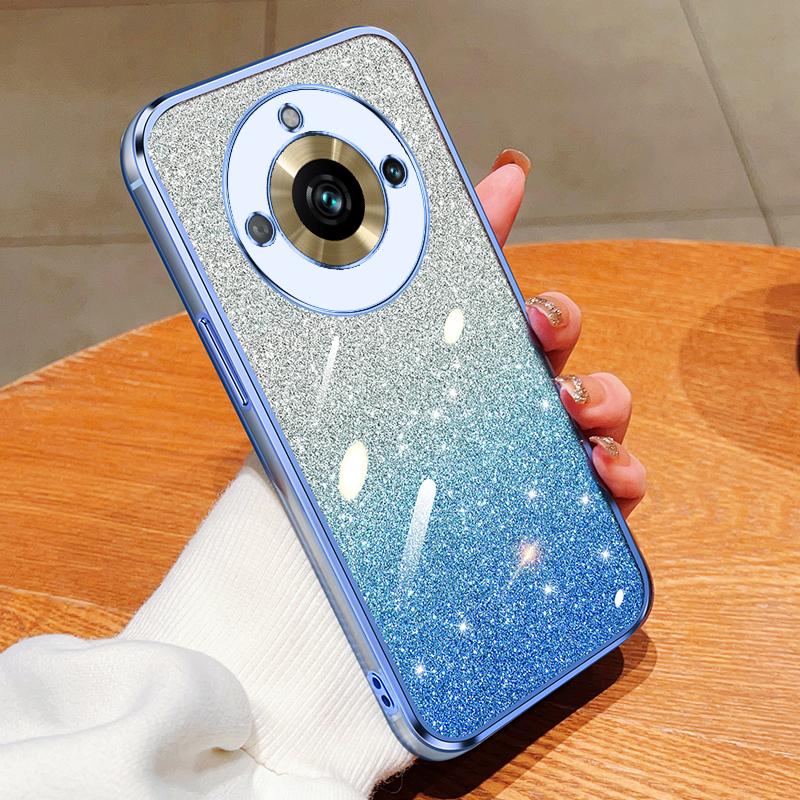 Модный блестящий чехол с градиентным покрытием для OPPO Realme 11 Pro 9 8 V25 V23 V13 C55 C53 C35 C33 C21Y Reno 10 5, силиконовая задняя крышка