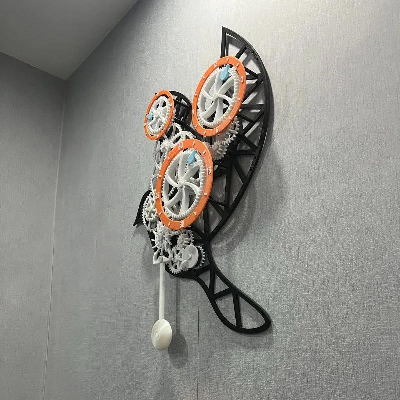 3D-печатная модель Механическая передача Голубь Маятниковые часы 3D-печатная любительская игрушечная модель Настенные электронные настенные часы