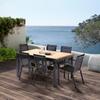 Garden Furniture Set Bali T 6 / 10 + F 6 Teak Black Wilsa Garden