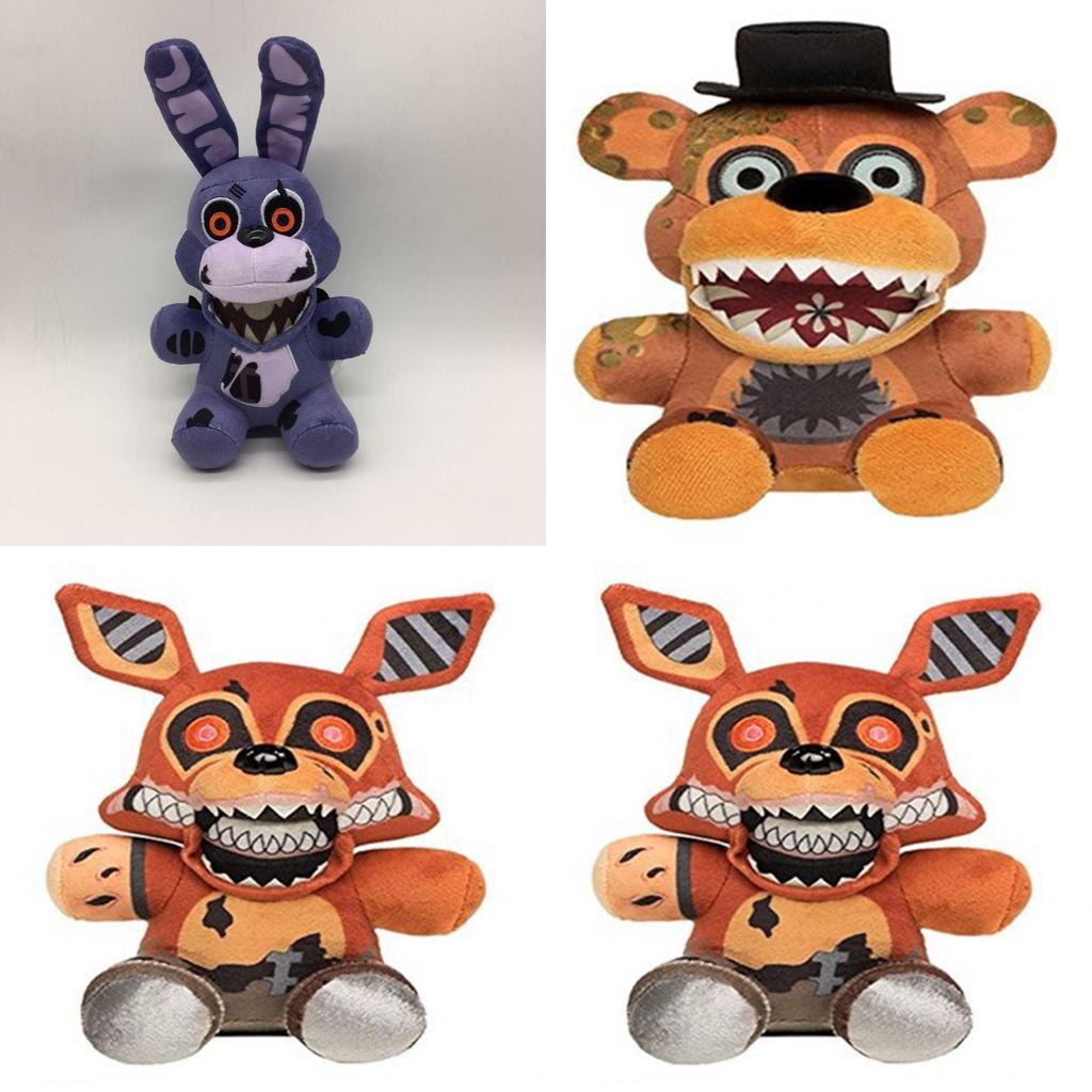 Плюшевая игрушка Пять ночей с Фредди Мягкая набивная игрушка Чика Бонни Фокси Детский подарок 18 см