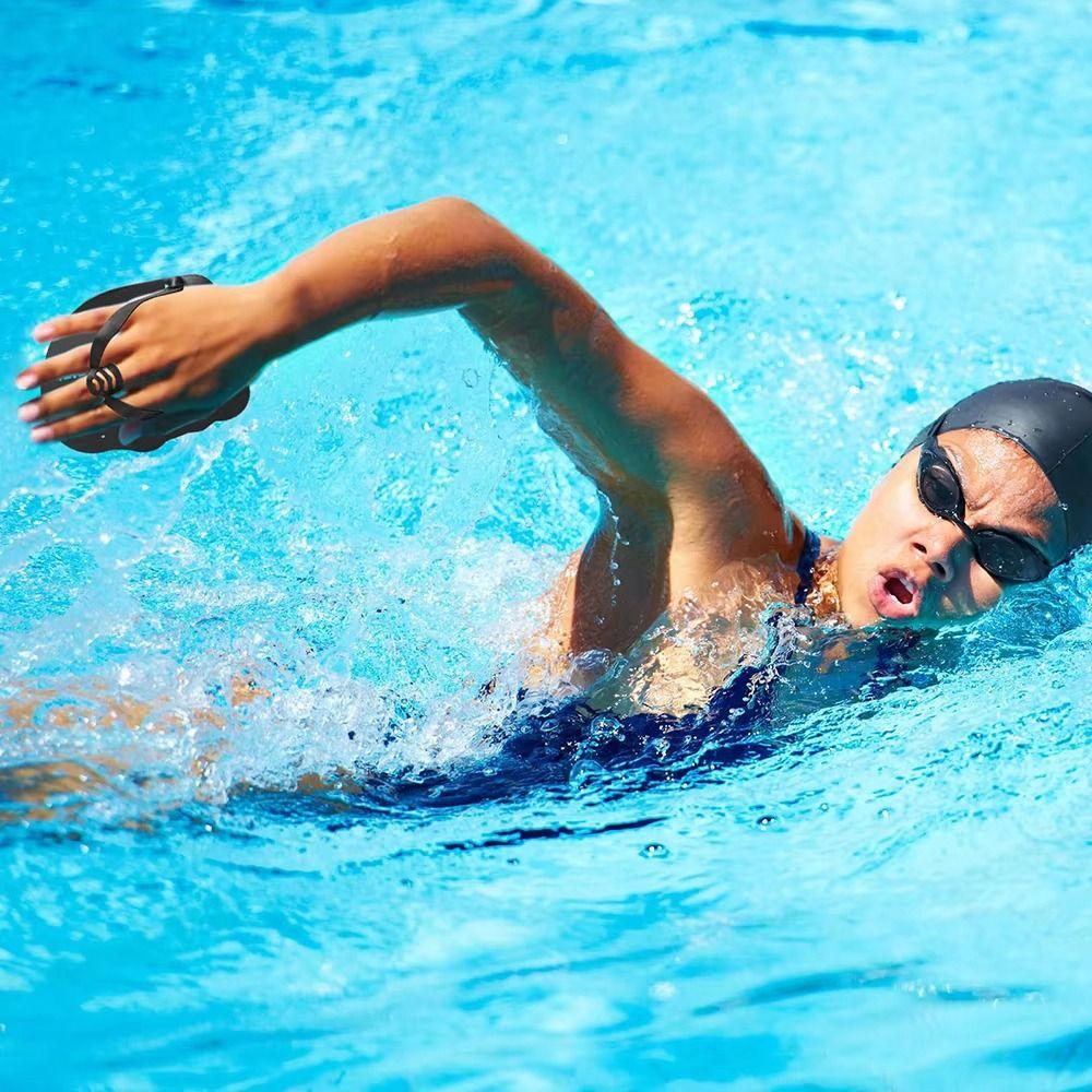 1 пара с силиконовыми ремешками Ласты для плавания Ручные ласты для кроля Ласты Водные виды спорта Снорклинг