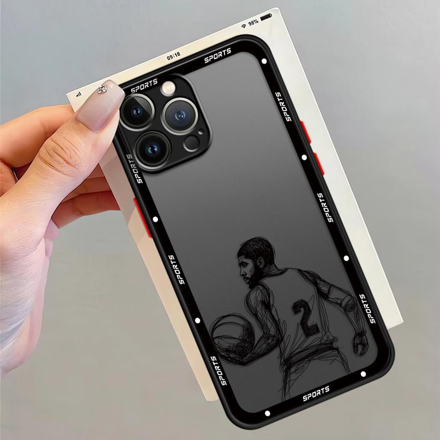 Чехол задняя крышка для телефона Funda для iPhone 17 Pro Max 11 Air 16 Plus 14 XS XR 7 8 SE 15 12 13 Mini Мультяшная звезда баскетбола Спорт