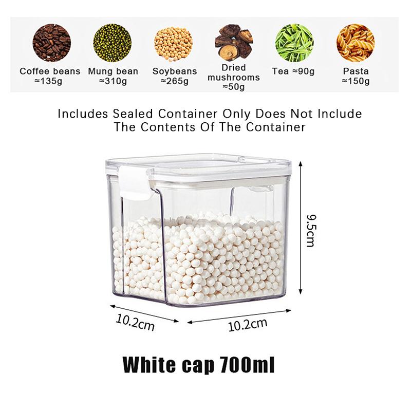 Прозрачные контейнеры для хранения продуктов Хранение на кухне Герметичные банки Пластиковые коробки для хранения Штабелируемые коробки для хранения продуктов