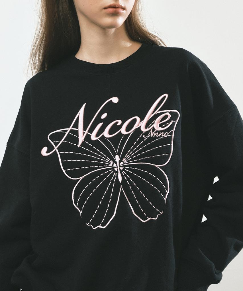 NICK&NICOLE Свитшот Nicole Бабочка_Черно-розовый