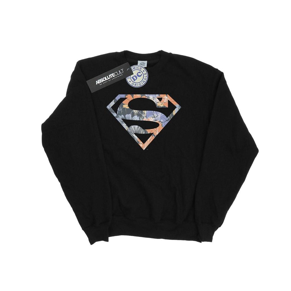 DC Comics Mens Superman Floral Logo 2 Sweatshirt