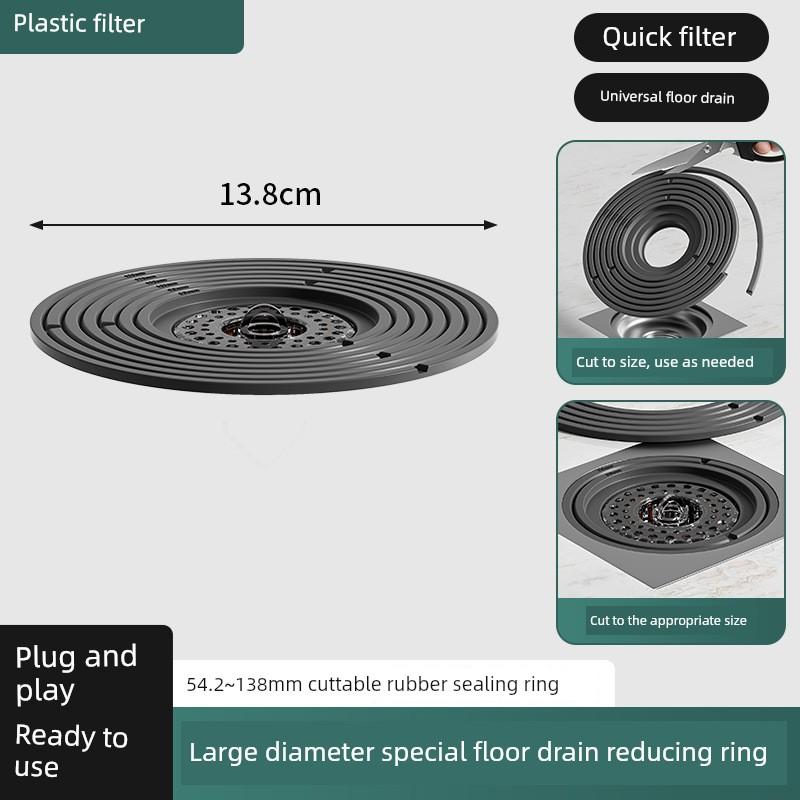 Old Floor Drain Anti-Odor Large Diameter Reducer Ring Floor Drain Cover Sewer Renovation Bathroom Balcony Kitchen Universal Type