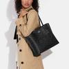 COACH shoulder bag Mollie Classic Logo Presbyopia Letters Fully Printed Zipper Closure Artificial Leather Tote Tote Shopping Handbag 34 Women's Black