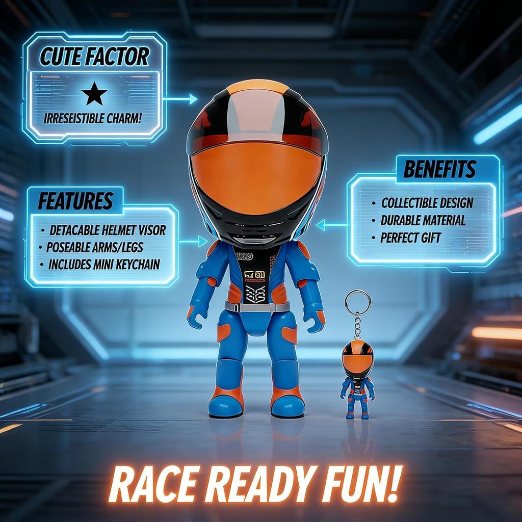 Mini Moto Helmet Heroes Transforming Ornaments with Hidden Racers Inside, Motorcycle Helmet Action Figure with 360-Degree Articulated Joints