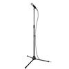 Микрофонная стойка COCOSUN прямая с 1 держателем для микрофона, стойка для конденсаторного микрофона, вертикальная, штативная, отлично подходит для живых семинаров в современном металлическом черном цвете,